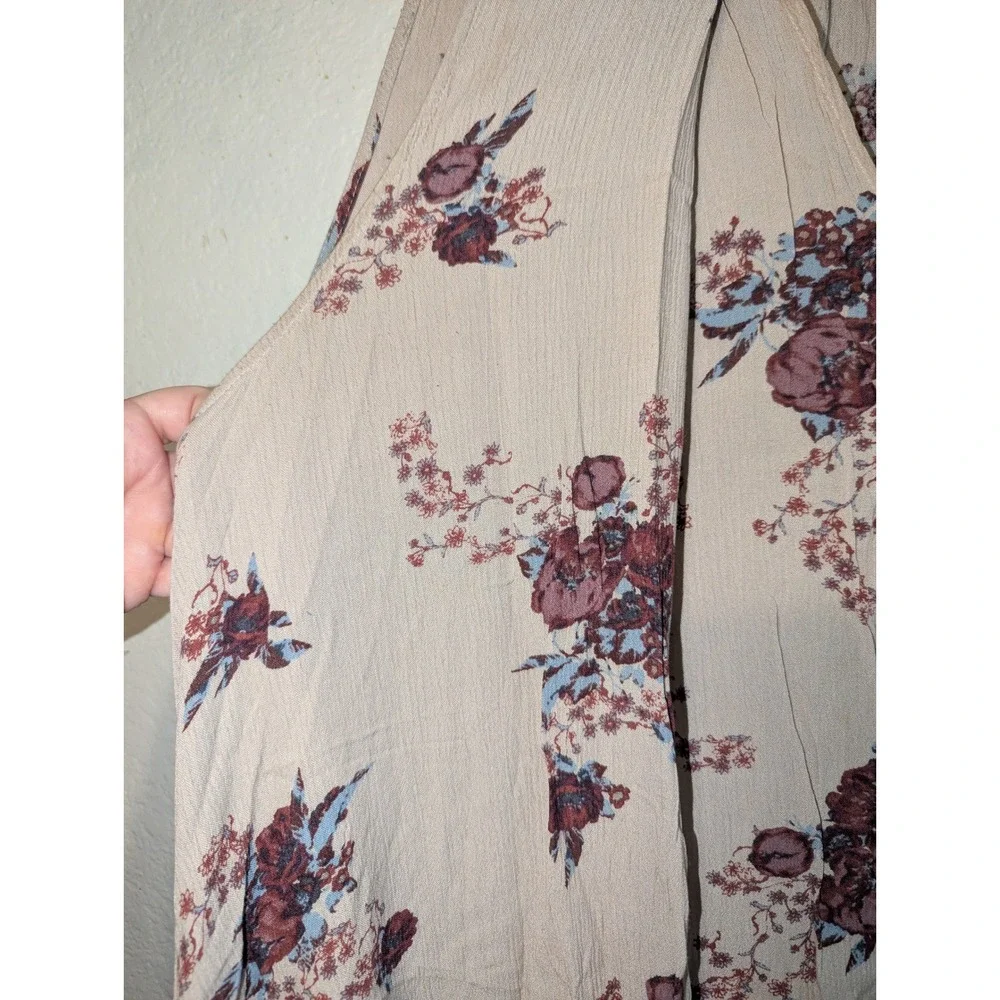 Free People Tree Swing Tunic Dress Small Washed Stone Floral‎ Combo Bohemian